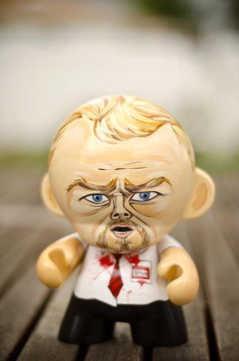 Price Reduced - 7" "Shaun Of The Dead" hand-painted Munny figure (Shaun)
