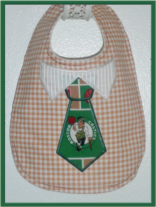 Boys Celtics bib  ready to personalize