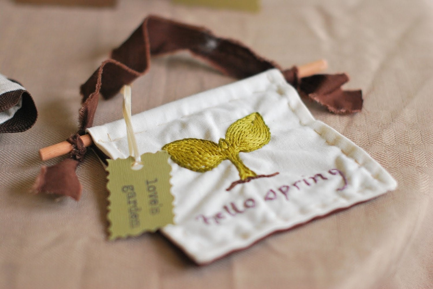 Hello Spring -- A Little Sprout Wall Hanging