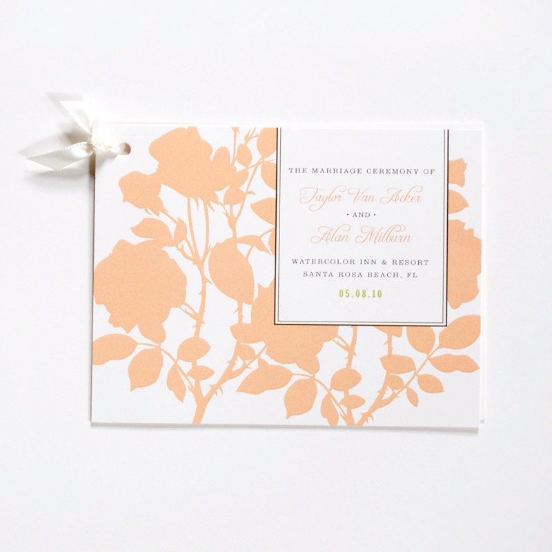 rose wedding programs