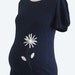 Flower Applique Maternity T-Shirt