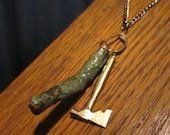 A Chop Off The Old Block Mens Unisex Handmade Charm Necklace