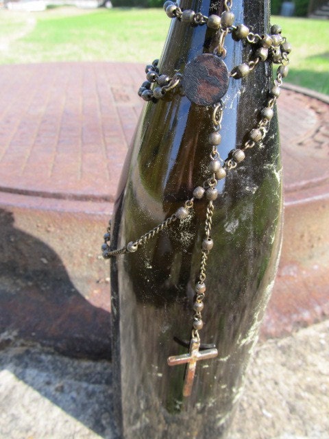 The Weathered Souls Collection The Old Rugged Cross Rosary Style Necklace