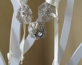 Hand Beaded Vintage Crochet Wedding Accessory