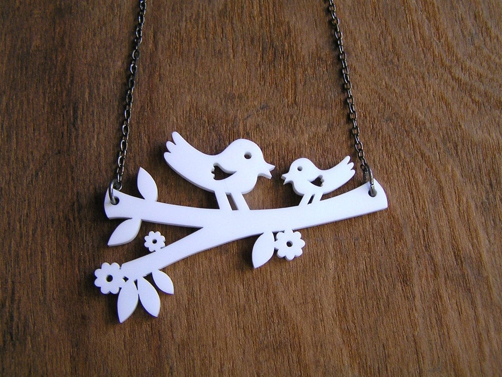 Birds of a Feather Pendant - Snow