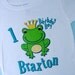 Birthday Shirt, Frog Prince Shirt, Personalized Frog Prince Birthday Boy Tee or Onesie