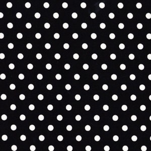 Black Dumb Dot White on Black Michael Miller Fabric Fat Quarter