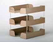 Vintage 3 Tier Metal  Desk organizer  Industrial mid century