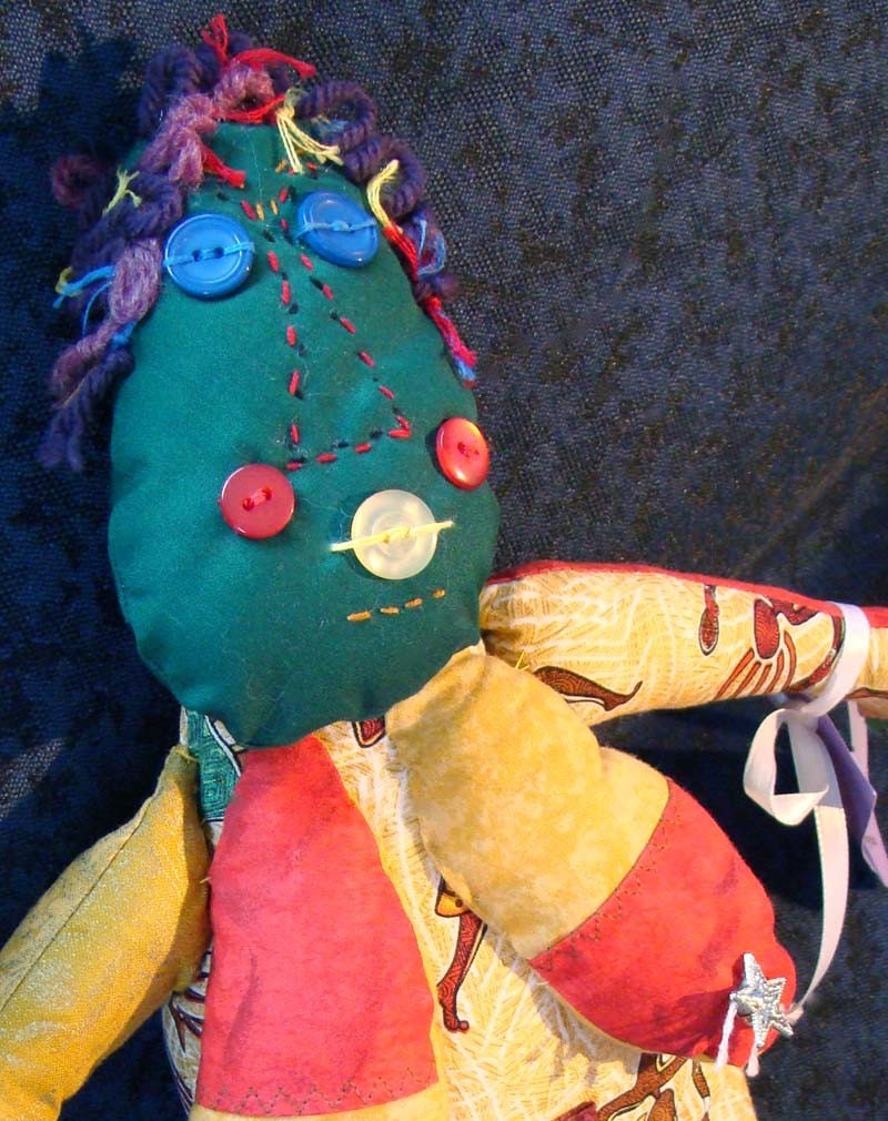 MS Kiara - Art Doll - cloth art doll for MS Society Charity - OOAK
