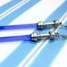 Light Saber Earrings in Dark Purple, made from Genuine Star Wars LEGO (r) Light Sabers