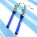 Light Saber Earrings in Dark Purple, made from Genuine Star Wars LEGO (r) Light Sabers