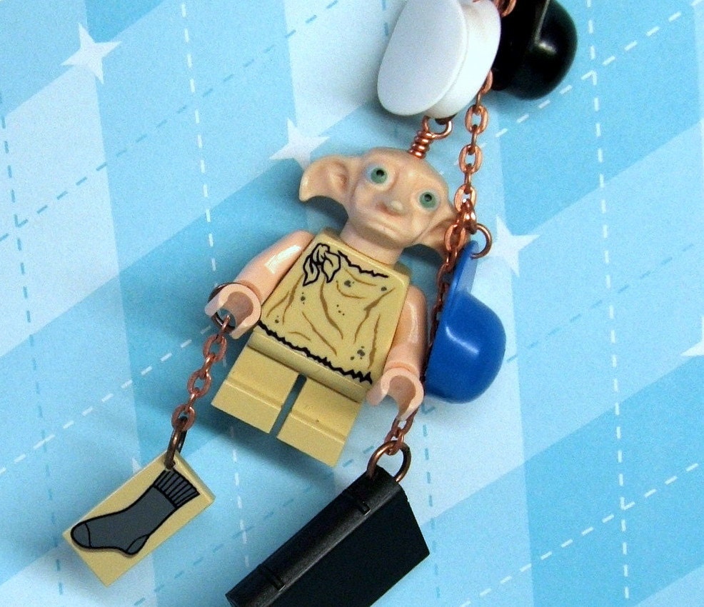 Dobby the House Elf Bookmark made from LEGO (r) Parts  - Original Design by MoLGifts version 2