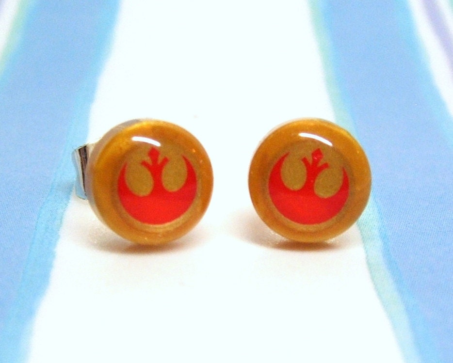 Star Wars Earrings , Alliance Starbird Earrings made from LEGO (r) Pieces