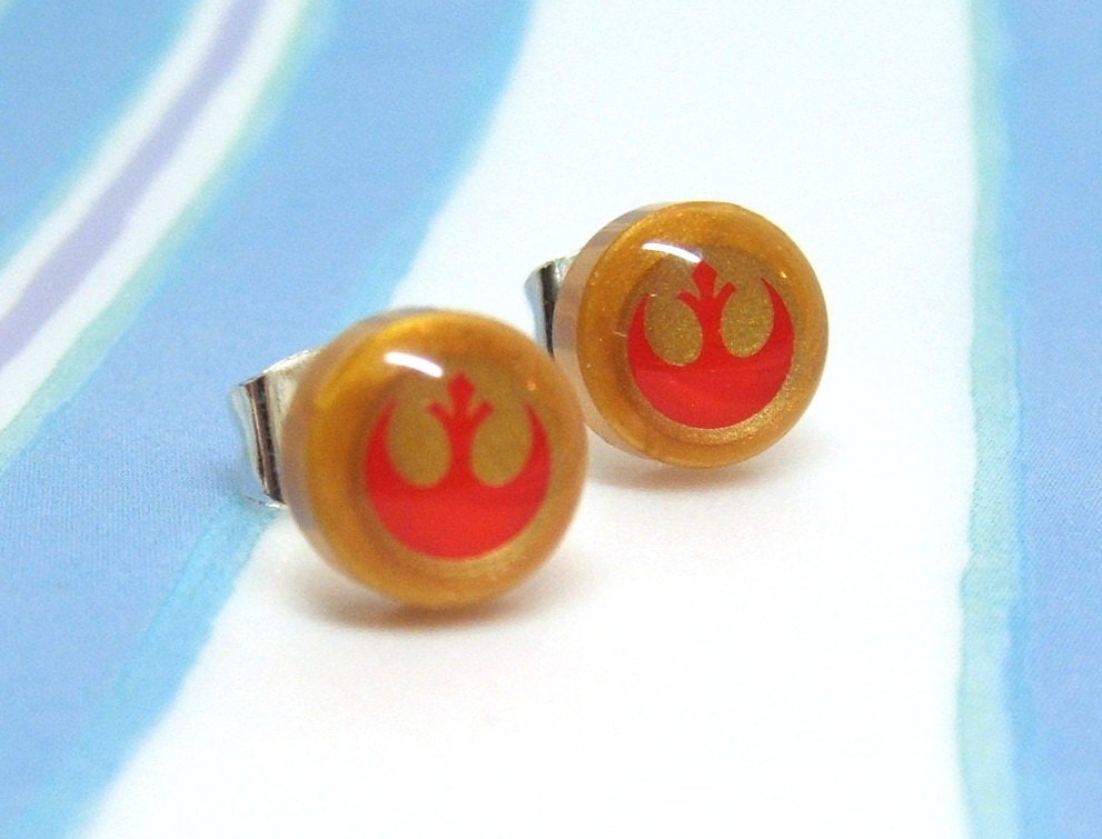 Star Wars Earrings , Alliance Starbird Earrings made from LEGO (r) Pieces