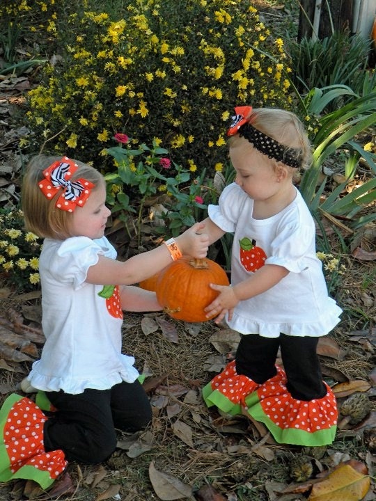 Pumpkin Fall outfit Long sleeve or short