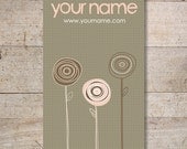 100 Custom High Quality Business Cards - Display Cards - Earring Cards - Vintage Flowers - No. 37