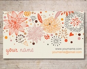 100 Custom High Quality Business Cards - Display Cards - Earring Cards - Flowers - No. 88