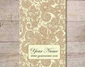 100 Custom High Quality Business Cards - Display Cards - Earring Cards - Vintage Damask - No. 91