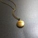 ON SALE - Gold Brass Vintage Round Locket - Pendant - Necklace - Keepsake Jewelry