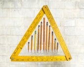 vintage pencil & ruler chimes / mobile