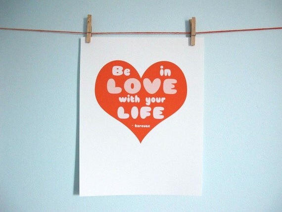 Kerouac heart print 8.5 x 11