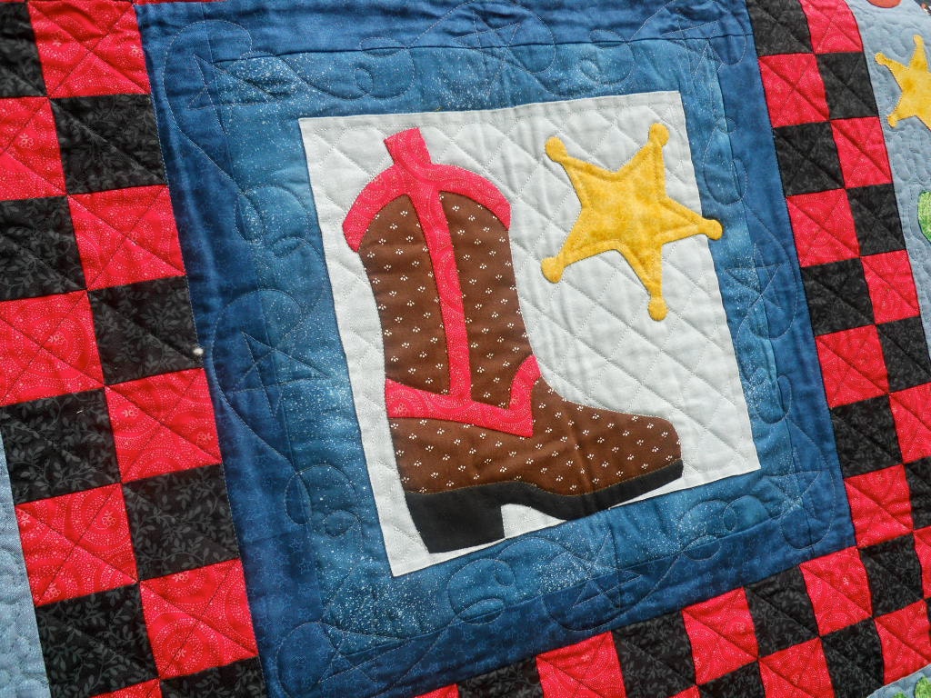 Cowboy Quilt For Little Boy - Rootin Tootin Cowboy