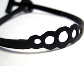Ecofriendly Bracelet - Upcycled Innertube Jewerly with Bubbles - Single Wrap Recycled Bicycle Tire