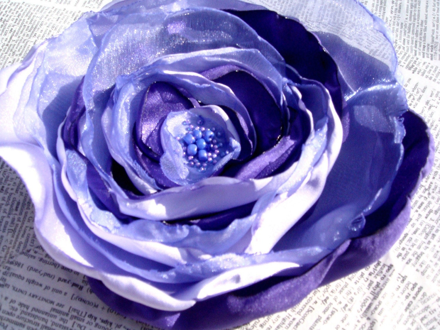 Purple Haze Fabric Floral Brooch
