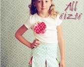 Schoolgirl Pleated Skirt PDF Pattern Tutorial, Baby, Toddler Girl newborn through 4T