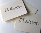 Personalized Name Notecards Set of 10