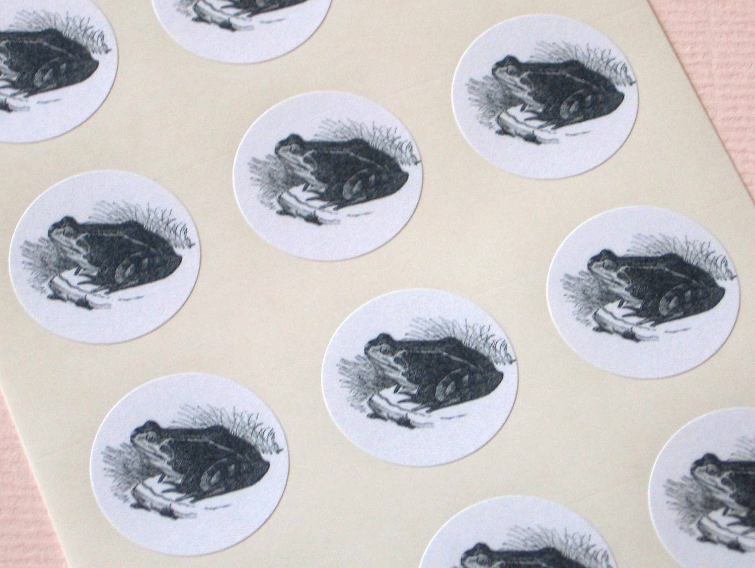 Frog Stickers - One Inch Round Seals
