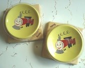 Train drawer pulls knobs, 1950s choo choo train, 2 in original package