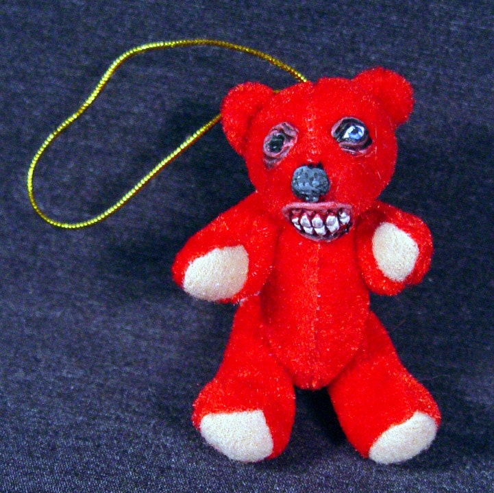 Zombie Bear Ornament OOAk arms and legs move