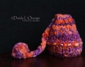 OOAK Newborn Sagey III Hat - Grapes and Persimmons - Autumn Collection