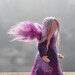Needle Felted Waldorf Wool Fairy-Lilac fairy- standing doll-soft sculpture --needle felt by Daria Lvovsky made to custom order