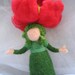 Needle felted Waldorf Poppy-girl- soft sculpture --needle felt by Daria Lvovsky -For custom orders