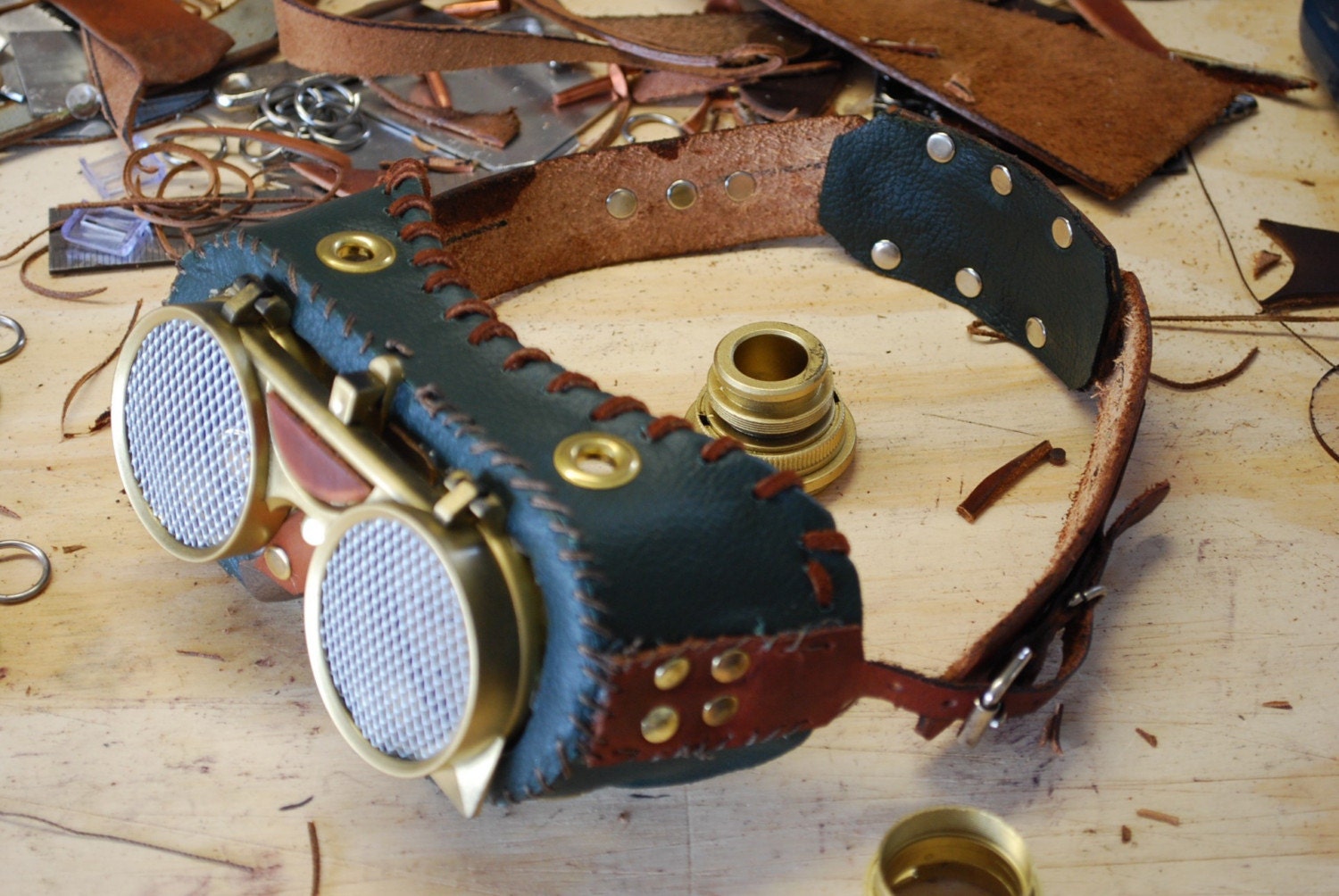 Lab Assistant goggles for your Mad Scientist, Steampunk, Roleplay, Dr Horrible needs
