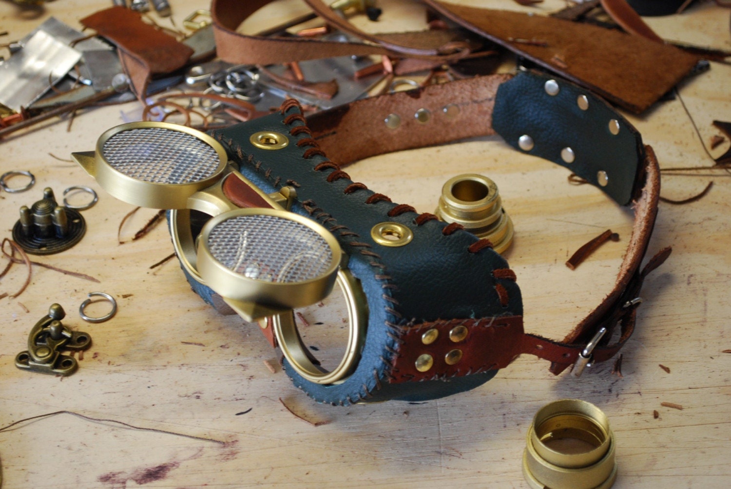 Lab Assistant goggles for your Mad Scientist, Steampunk, Roleplay, Dr Horrible needs