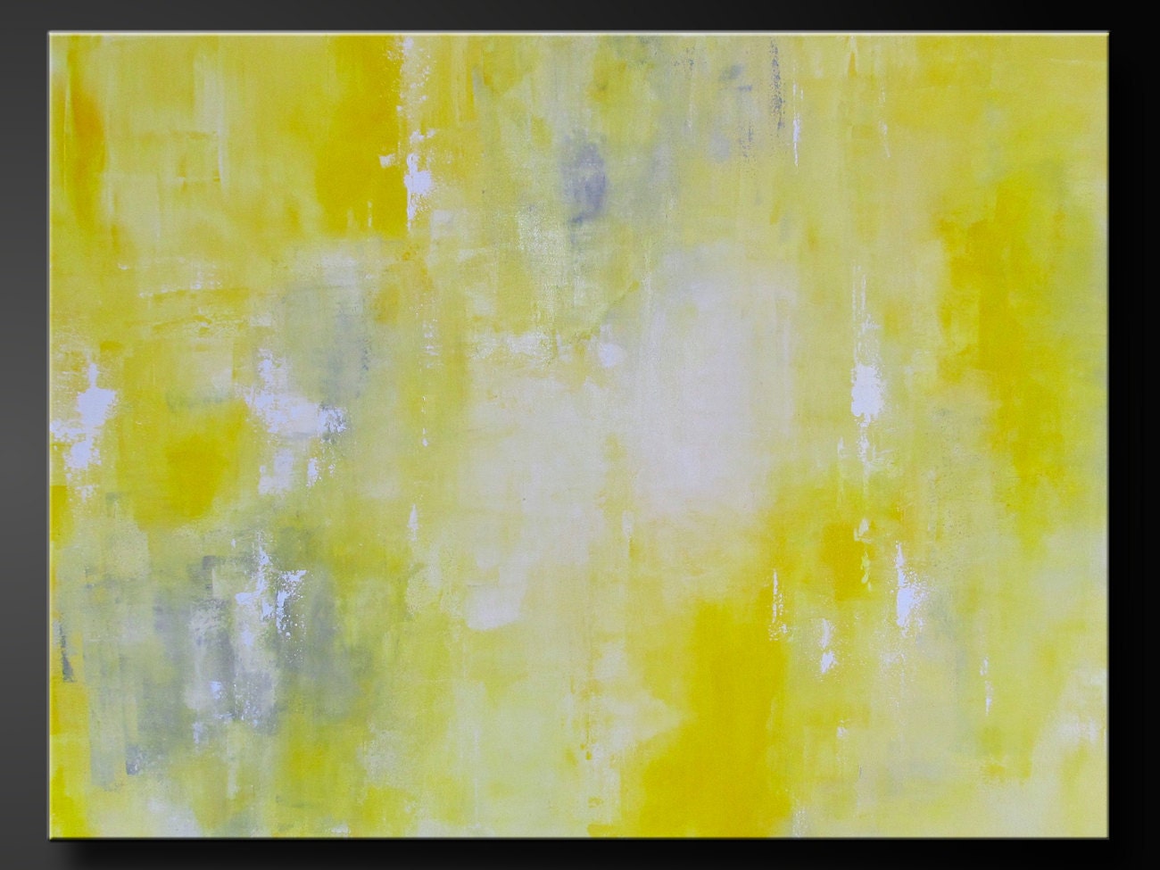 Abstract in Yellow 9 - 40x30 - Abstract Acrylic Painting - Huge - Highly Textured Contemporary Original Wall Art