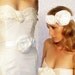White bloom sash or headband