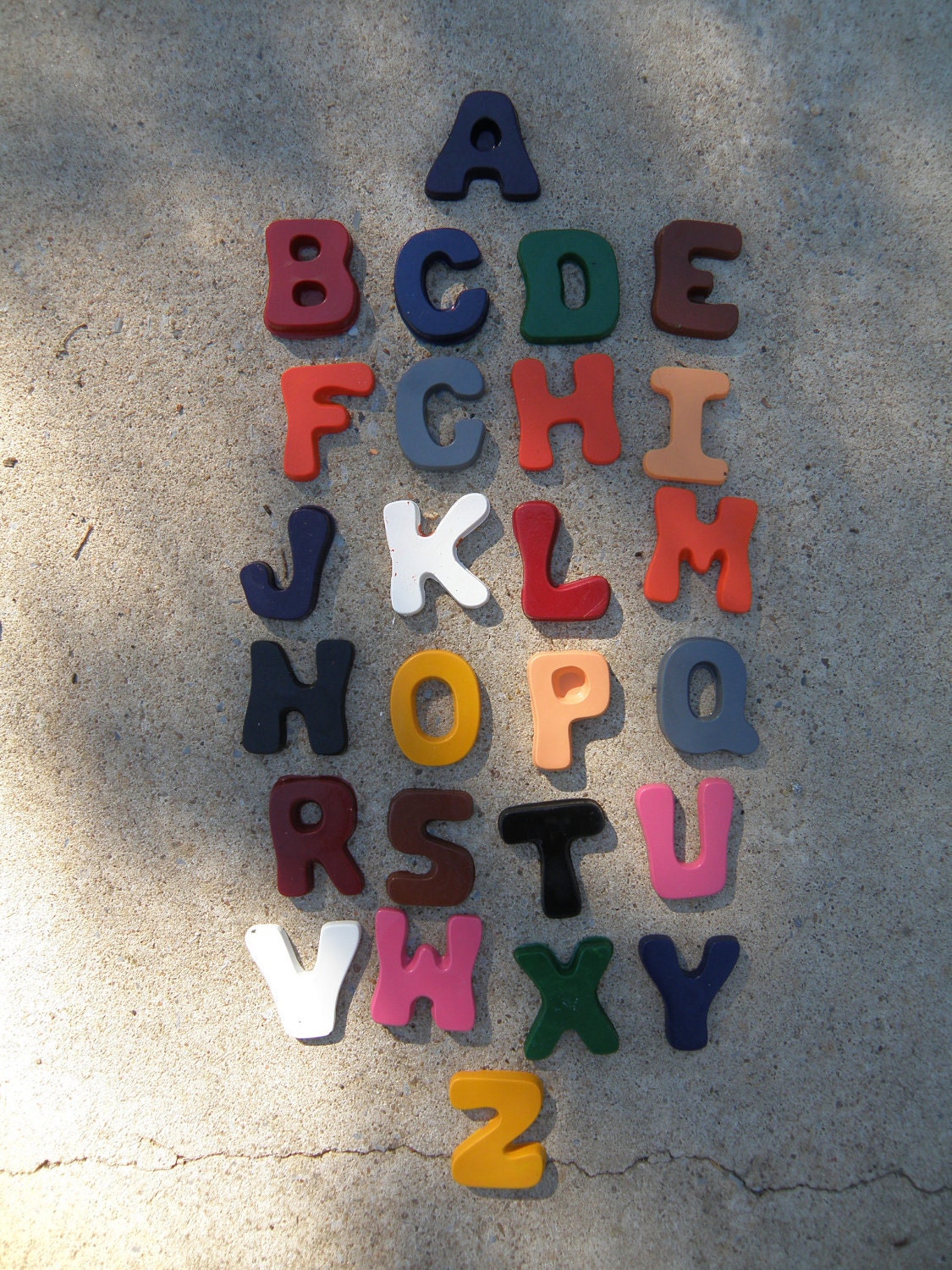 Recycled Crayons-Large Alphabet Letters