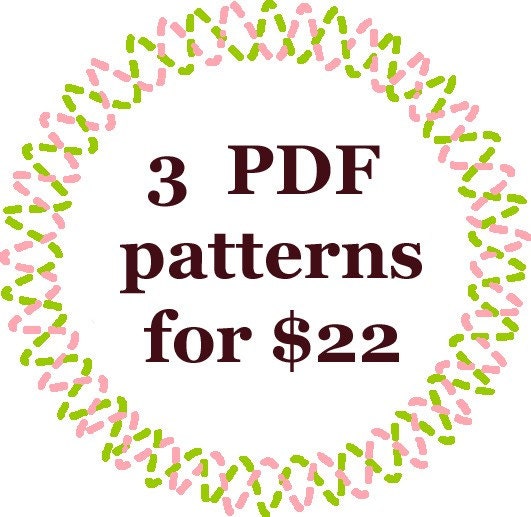 Printable Pattern Bundle 3 for  22 dollars - your choice of Scientific Seamstress PDF sewing patterns