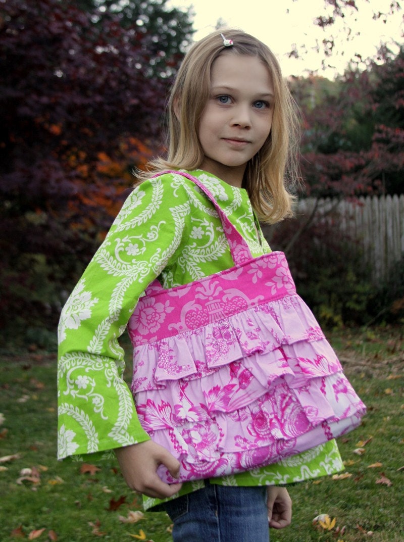 Ruffled Handbag Pattern - Sis Boom Rosetta Ruffle Bag, PDF E-Book