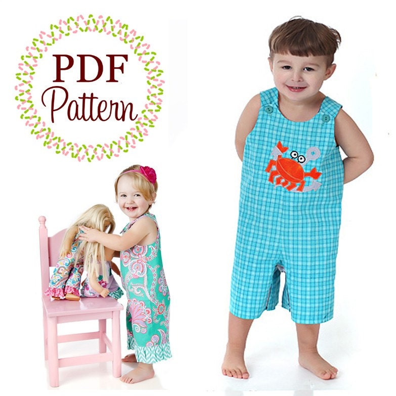 Reversible Rompers, Boutique Pattern PDF E-Book, by the Scientific Seamstress