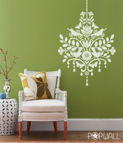Vinyl Wall Sticker Wall Decals Tree Decal - New Style Chandelier With Birds -  041