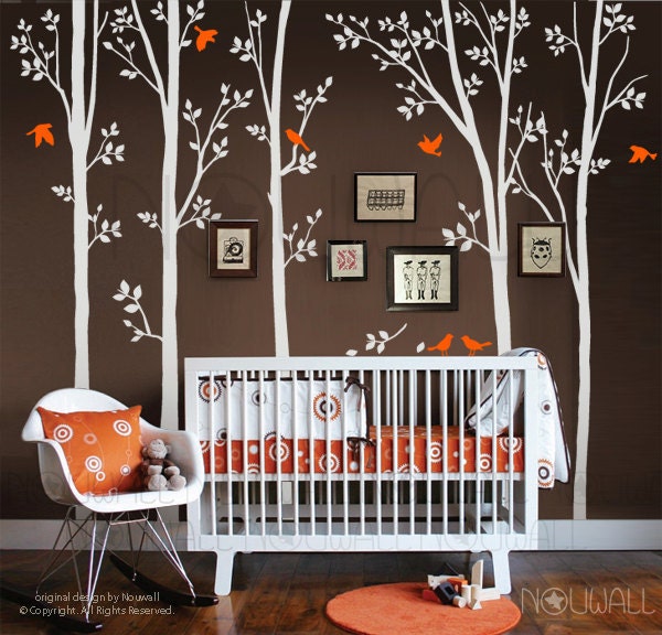 Spring Tree Wall Decal birds Wall decals - 0113