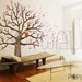 Tree Wall Decal Wall Sticker Art - Owl on Blossom Tree Decal  - 045