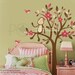 Art Wall Decals Wall Sticker Tree Decal- Monkey Sitting on a Flower Tree Nursery decal - 085