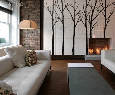 Art Wall Decals Wall Stickers Winter Trees decal- 036