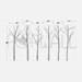 Tree Wall Decal Wall Sticker- Winter Trees Decal -  with 10 FREE FLYING BIRDS - 036